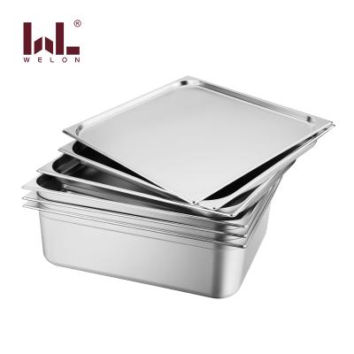 China Wholesale Gastronorm Stainless Steel Style 20-200mm Depth Easily Cleaned European Gastronorm 304 Filters 2/1 GN Stainless Steel Container for sale