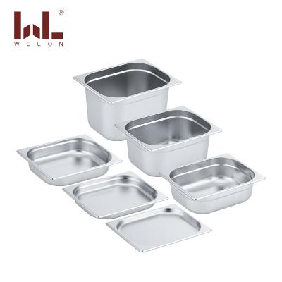 China Customized Anti-jamming Logo GN 8 Container Europe GN Style Customized Easily Cleaned Stainless Steel Buffet Food Container Gelato Pan for sale