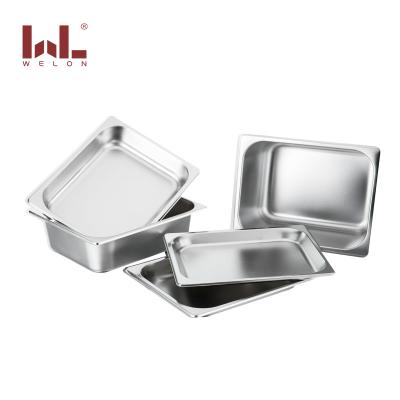 China American Style Hot Sell Half Size Square Food Pan 1/2 Stainless Steel Chafing Dish GN 201 Pan For Hotel Restaurant Catering for sale