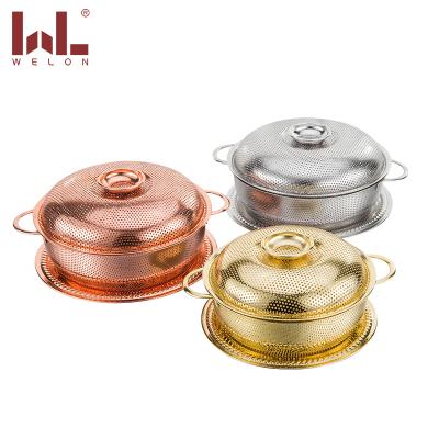 China 201 Stainless Steel Colander Sieve Kitchen Food Fruit Vegetable Colander Rice Strainer Filter Colander for sale