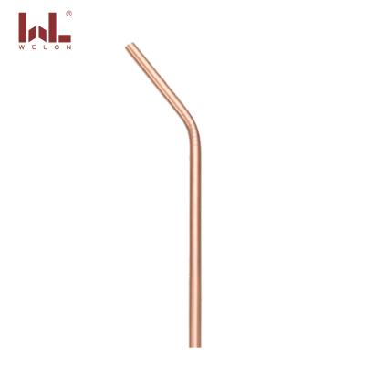 China Viable Color 304 Size Stainless Steel Drinking Straws Metal Clad Multi Straws Folded Straw Bar Accessories for sale