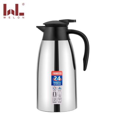 China Durable 2 Liter Stainless Steel Vacuum Thermos Flask 304 Stainless Steel Kettle Durable Silver Teapot for sale