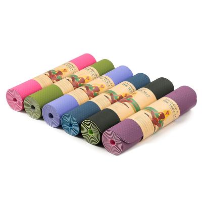 China Wholesale High Quality Eco Tape Yoga Mat Anti-Slip Yoga Mat Dual Color Yoga Mat for sale