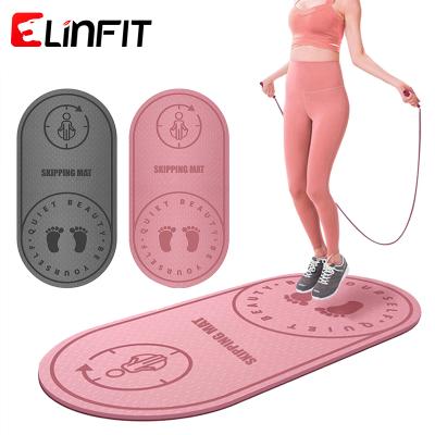 China Sports Workout Non Slip Rope Home Jump Mat 8mm Oval Yoga Exercise Band Jumping Mat for sale