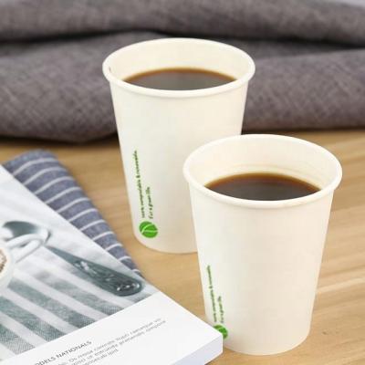 China 12oz Disposable Eco-Friendly Single Wall Paper Cup - PE Liner For Drink for sale