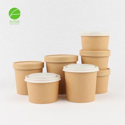 China 8oz Paper Soup Bowl Eco - Friendly Biodegradable - PLA Liner for sale