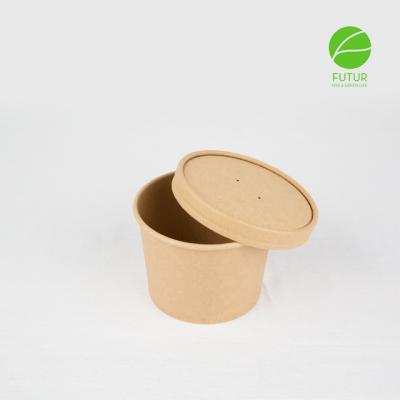 China Top Quality Eco - Friendly Disposable Kraft Paper Bowl 10oz for sale