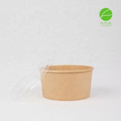 China 100% Eco-friendly 20oz Factory Manufacture Kraft Paper PE Liner Salad Boxes for sale