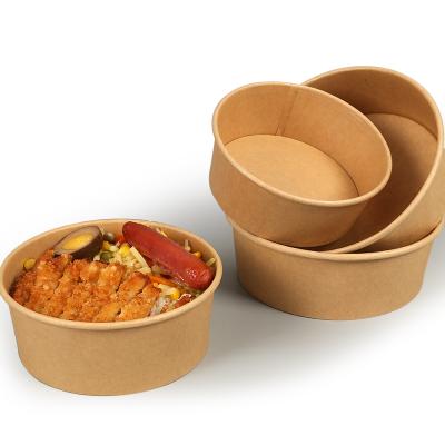 China 100% eco-friendly professionally made salad bowl soup bowl paper salad paper boxes with lid for sale