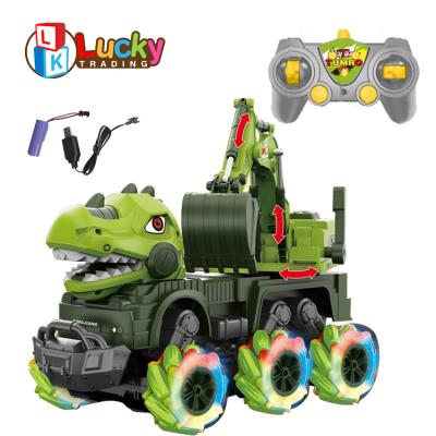 China New 2022 truck rc car toy remote control construction truck for kids boys construction rc excavator remote control dump outside toy for sale