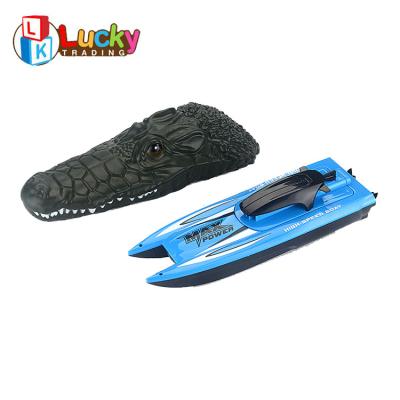 China RC Hobby 2 in 1 Simulation 2.4g Other Boats Accessories Crocodile High Speed ​​RC Boat for sale