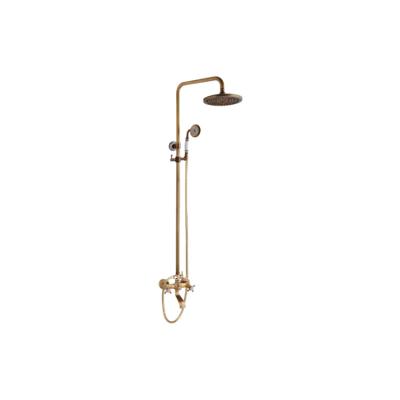 China With Rainfall Premium Wall Mounted Toilet Room Mixer Slide Bar Luxury Bathroom Shower Faucet Set for sale