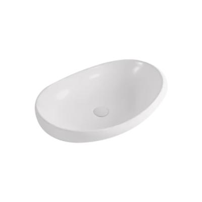 China China Sanitary Ware Basin Basin Hotel Bathroom Easy Clean Modern Oval Top Ceramic Sink Counter Top Ceramic Sink for sale