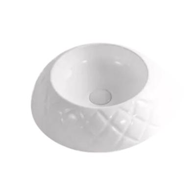 China High Quality Easy Clean Bathroom Sink Round Ceramic Decoration Above Counter Art Basin for sale