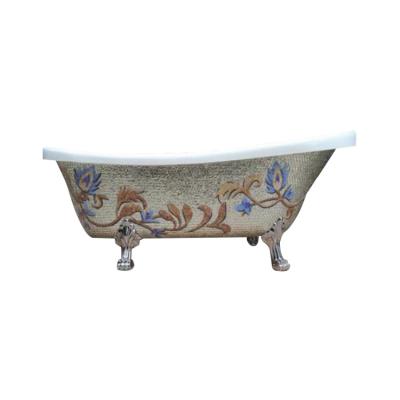 China Free Supply Acrylic Freestanding Bathtub Factory Small Bathroom Bathtub Printing Decor And Crafts for sale