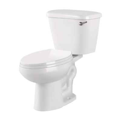 China Wholesale Double-Flow Round S Flush Double 2-Piece Ceramic P-Trap Set Bathroom Accessories White Toilet Bowl for sale