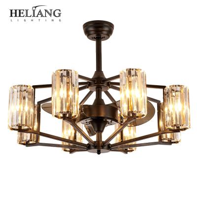 China Nordic simple modern light luxury fan chandelier chandelier living room lamp restaurant bedroom frequency conversion fan lamp for sale