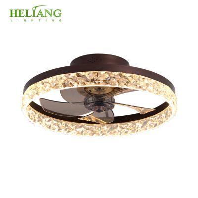 China Modern Designer Modern Luxury Decorate Room or Hotel Ceiling Fan Light Recessed Led Ceiling Fan Lamp with Remote Control Wholesale for sale