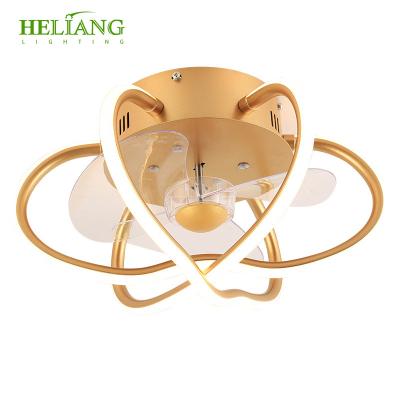 China Wholesale Modern Creative Decorative White Cover 220v Led Invisible Blade Ceiling Fan Light With Remote Control For Living Room for sale