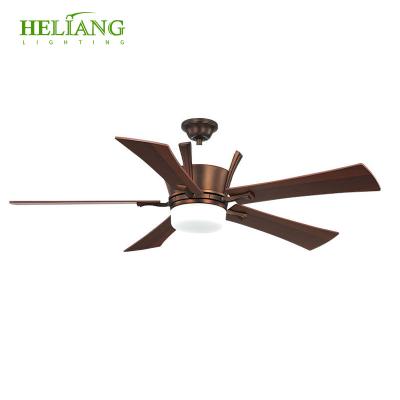 China Modern manufacturers wholesale hot sale vintage indoor decorative solid wood blades ceiling fan with led light for sale