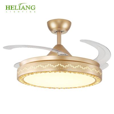 China Mini modern remote control restaurant indoor led ceiling fan ABS frequency conversion indoor led ceiling fan with light for sale