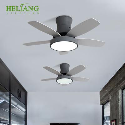 China With 52 Inch Modern Design AC Motor Light Decorative Lighting Black Ceiling Fan Iron Blades With Light Factory Directly for sale