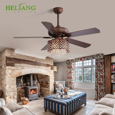 China With frequency large wind ceiling fan lamp stainless steel fan lamp household commercial intelligent conversion light mute living room for sale