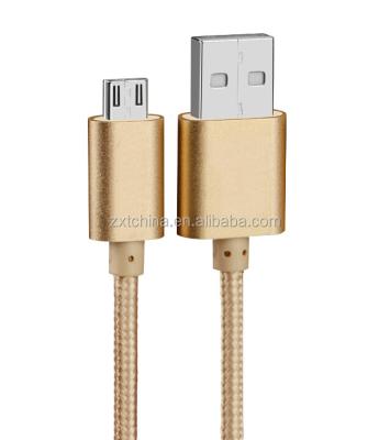 China Cell Phone Mobile Accessories Nylon Braided Metal USB Charging Type C 1M Micro USB Data Cable for sale