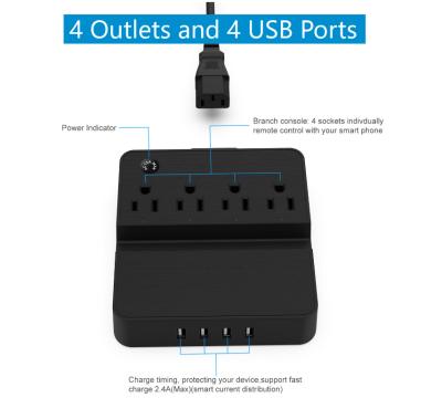 China Wifi 022 New Arrival 4 USB A Power Strip Household Extension Multifunctional Power Strip Plug Cord For Cruise Ship for sale