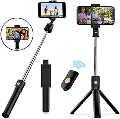 China Wholesale Portable 3 In 1 Flexible Extendable Selfie Stick Tripod Holder With Wireless Remote for sale