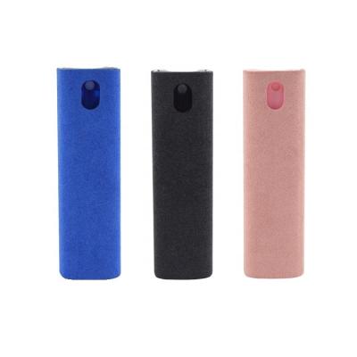 China Fashionable Portable Rectangle Shape 10ml Microfiber Anti Dust Mobile Phone Screen Cleaner Spray for sale