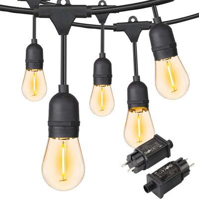 China 100M Waterproof Outdoor Hanging String Light Bulb with 200pcs Holders No-Bulb CCT 2700K for sale