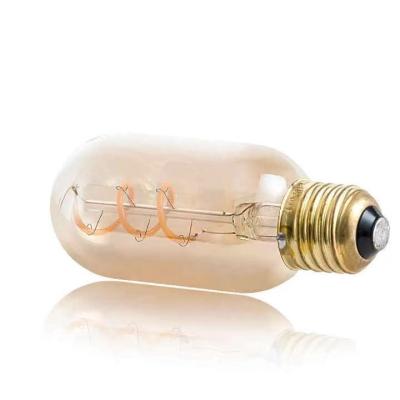 China Antigua bombilla LED flexible y suave T45 de filamento recto 2- para uso residencial en venta