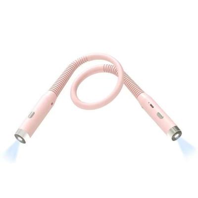 China Led Draagbare Flexible Neck Hanging Charging Book Light Oogbescherming Neck Reading Light Te koop