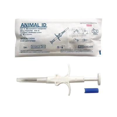 China Waterproof/Waterproof Implantable RFID Chip Transponder Cattle Syringe Microchip 12mm Animal Chip for sale