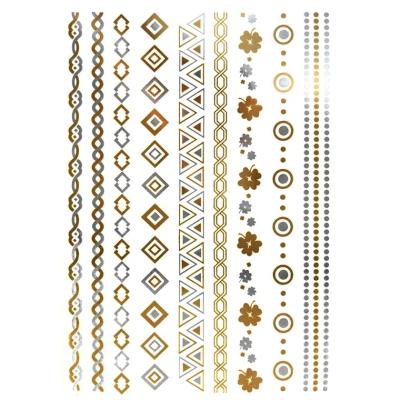 China Temporary Flash Tattoos Foil Gold Temporary Tattoo Sticker for sale