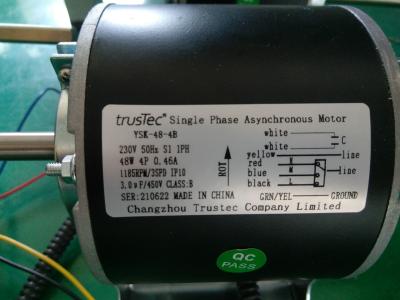 China 230V 48W 4 Pole Single Phase Motor FCU Motor three speed for sale