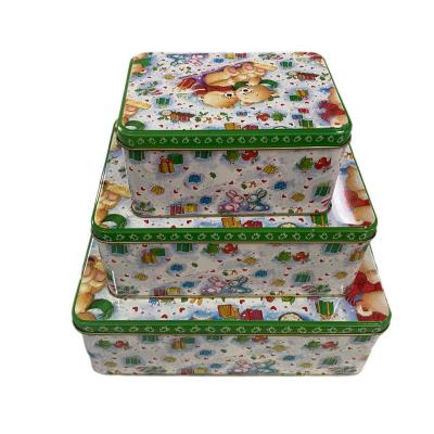 China Food Christmas cookie tin for sale