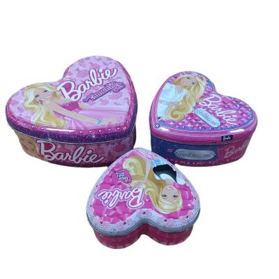 China Recycled Materials Heart Shape Valentines Gift Chocolate Tin for sale