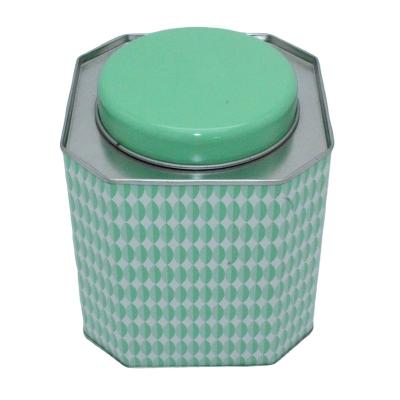 China High Quality Popular Sealed Metal Round Food Grade Recyclable Santa Claus Tin Gift Box Octagon Material for sale