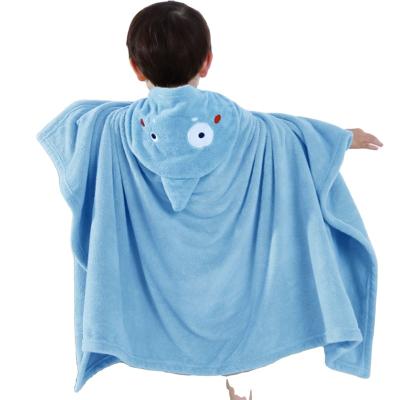 China 2021 Super HOT SALE PORTABLE Coral Velvet Children's Super Soft Bathrobe Soft Hooded Children's Bath Towel for sale