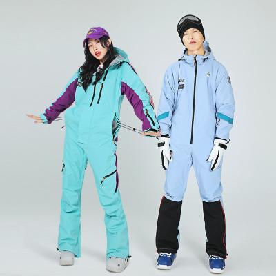 China High Quality Anti-UV One-Piece Ski Suit For Men And Women Winter Snow Windproof Waterproof Outdoor Unisex Suit for sale