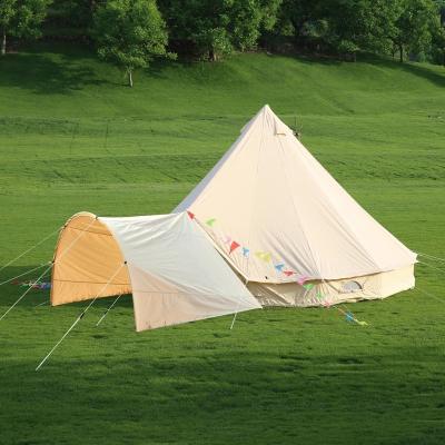 China Extended Type 6m 7m Luxury Cotton Canvas Emperor Bell Tent for sale