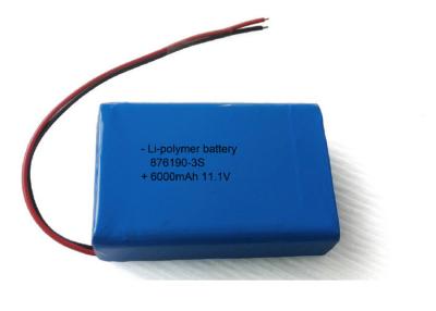 China OEM / ODM 6000mAh 11.1V Li Poly Battery Pack 876190 3S LED Battery Packs for sale