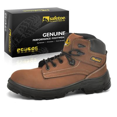 China Steel Toe Shoes Men High Quality Safety Shoes Grind Sandy Leather Shoes Ready To Ship for sale