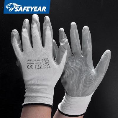 China Industrial Work / Construction / Outdoor High Quality Industrial Nitrile Coated EN 388 Polyester Gloves for sale