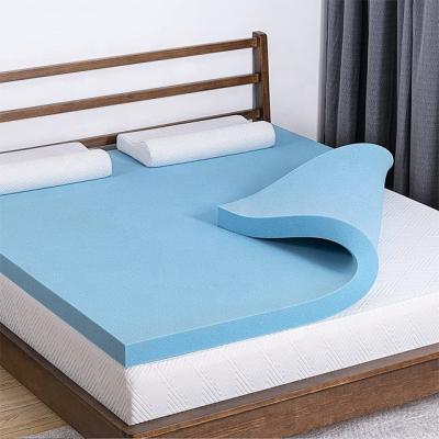 China Collapsible Bed Topper Hypoallergenic Cooling Down Gel Memory Foam Mattress Alternative Fitted Mattress Pad for sale