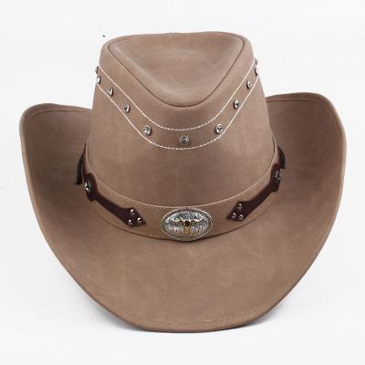 China 2021 Beauty High Quality Classic Multicolor Western Jazz Cowhide Cowboy Hat For Men for sale