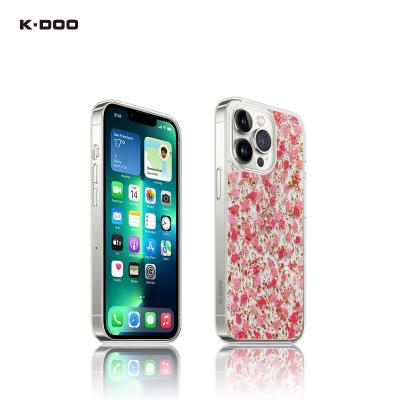 China K-Doo Shockproof Flowers Small Real Flower Natural Dry Flower Back Cover Real Floral Phone Case For iPhone13/13mini/13pro/13promax for sale