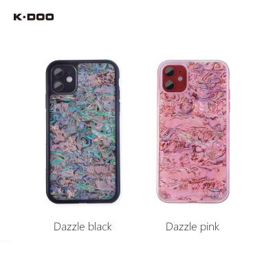 China K-Doo Shiny Shell Series Shockproof Natural Material Shell Mobile Phone Bling Bling Protective Cases For iphone11/11pro/11promax for sale